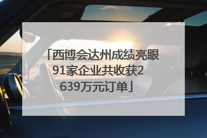 西博会达州成绩亮眼 91家企业共收获2639万元订单